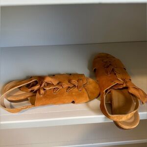 Sezane suede slingback sandals